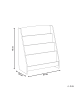 Beliani Bücherregal LILOET in Braun/Weiß - (W) 61 x (H) 70 x (L) 30 cm