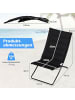 COSTWAY Liegestuhl klappbar 2er Set in Schwarz
