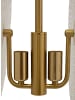 Mauro Ferretti Kronleuchter aus Metall und goldfarbenem Glas, 35 x 18 x 80 cm