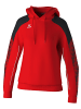 erima Damen Kapuzensweat in rot/schwarz