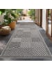 KADIMA DESIGN Teppich In-/Outdoor Flachgewebe Karomuster Polypropylen Küche in Grau