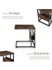 tectake Beistelltisch Wigan 55 x 36,5 x 60 cm, Industrial Holz dunkel, rustikal
