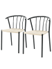 home24 Esszimmerstuhl Zoasel 2er-Set in Beige