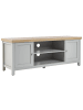 Beliani TV-Schrank HAMP in Grau - (W) 130 x (H) 51 x (L) 39 cm
