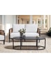 Beliani 2-tlg Gartensofa MONTEFALCO in Weiß/Schwarz