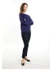 usha BLACK LABEL Damen Strickpullover in Marine Weiss
