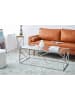 SalesFever Cochtisch 120x60 cm Glasplatte Klar und Metallgestell in Silber