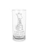 Mr. & Mrs. Panda Glas Giraffe Zufrieden mit Spruch in Transparent