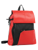 Cluty City-Rucksack echt Leder in rot