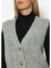 SASSYCLASSY Oversize, ärmellose Weste in Grau