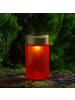 MARELIDA LED Solar Grablicht Grabkerze Herz mit Lichtsensor H: 12cm in weiß