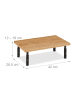 relaxdays Monitorständer in Natur/ Schwarz - (B)42 x (H)16 x (T)26,5 cm
