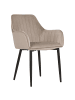 Beliani 2er-Set Esszimmerstuhl WELLSTON in Beige/Schwarz