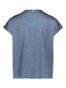 Zero  Satin-Bluse mit Kragen in Dark Blue/White