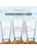 LUXENTU 3er Set Kinderbecher Baustellenfahrzeuge 300 ml in transparent