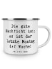 Mr. & Mrs. Panda Camping Emaille Tasse Spruch Hoffnung Montag mi... in Weiß