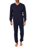 NORMANN Langarm Schlafanzug Pyjama Bündchen print - 86554 in marine