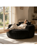 ABRIHOME Sitzsack in Schwarz Cord mit Armlehnen und Rückenkissen
