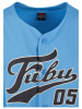 FUBU Mesh-T-Shirts in light blue/black/creme