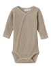 name it Baby Wickelbody NBNWAFFE LS WRAP BODY in pure cashmere