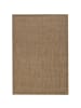 KADIMA DESIGN Teppich Outdoor Flachgewebe Uni-Farbe Polypropylen Balkon in Braun