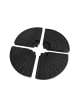 ABRIHOME Sonnenschirmständer in Schwarz PE 4 Platten je 19 kg Sand Wasser für Garten
