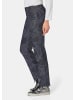 GOLDNER Kurzgröße:  Druckhose CARLA mit Paisley-Muster in jeansblau / grau / gemustert