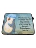 Mr. & Mrs. Panda Laptop Tasche Pinguin Duschen Design mit Spruch in Weiß