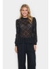 SAINT TROPEZ Langarm-Bluse JacobinaSZ Gerade Passform in Black
