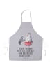 Mr. & Mrs. Panda Schürze Pinguin mit Kind mit Spruch in Grau Pastell