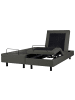 Beliani 4-tlg Doppelbett CASTELLAN in Grau/Schwarz