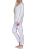 NORMANN Verspielte langarm Schlafanzug Pyjama floralen Muster - 79806 in grau