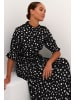 Kaffe Kleid KAvelana Regular fit in Black/White Abstract Print