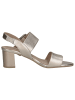 Caprice Sandalette in LT.GOLD METAL.
