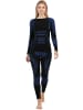 normani 2 x Thermooberteil Langarm Shirt Skiunterwäsche für Damen in Blau/Schwarz