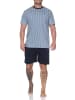 NORMANN Kurzarm Schlafanzug Shorty Pyjama 126 105 90 554 in hellblau