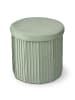 relaxdays Hocker in Salbei - (H)38 x Ø 38 cm