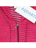 Aquarti Aquarti Damen Bademantel Reißverschluss Streifenmuster in pink