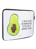 Mr. & Mrs. Panda Notebook Tasche Avocado Kern mit Spruch in Weiß