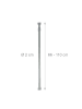 relaxdays Teleskopstange in Grau - 66–110 cm