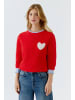 Oui Pullover in high risk red