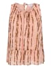SAINT TROPEZ Bluse kurzarm RavenaSZ Lockere Passform in Apricot Tiedye Stripes