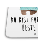 Mr. & Mrs. Panda Glasuntersetzer Bär Freundin mit Spruch in Weiß