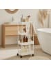 relaxdays Rollwagen in Weiß - (B)40 x (H)93 x (T)22 cm