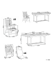 Beliani 7-tlg Gartentisch Set AMANTEA PREMIUM in Braun/Beige