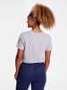 Hummel T-Shirt Regular Fit Stretch Rundhalsausschnitt Logo in Grau-2