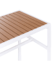 Beliani Gartenküche AVETRANA in Weiß/Braun - (W) 150 x (H) 90 x (L) 50 cm