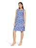 Betty Barclay Leinenkleid ohne Arm in Weiß/Blau