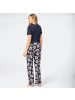 Ammann Single-Jersey Hose Blumen, lang in marine