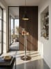KADIMA DESIGN Stehtisch | Glas, 60x60x105cm, Rund, Silber, Chrom